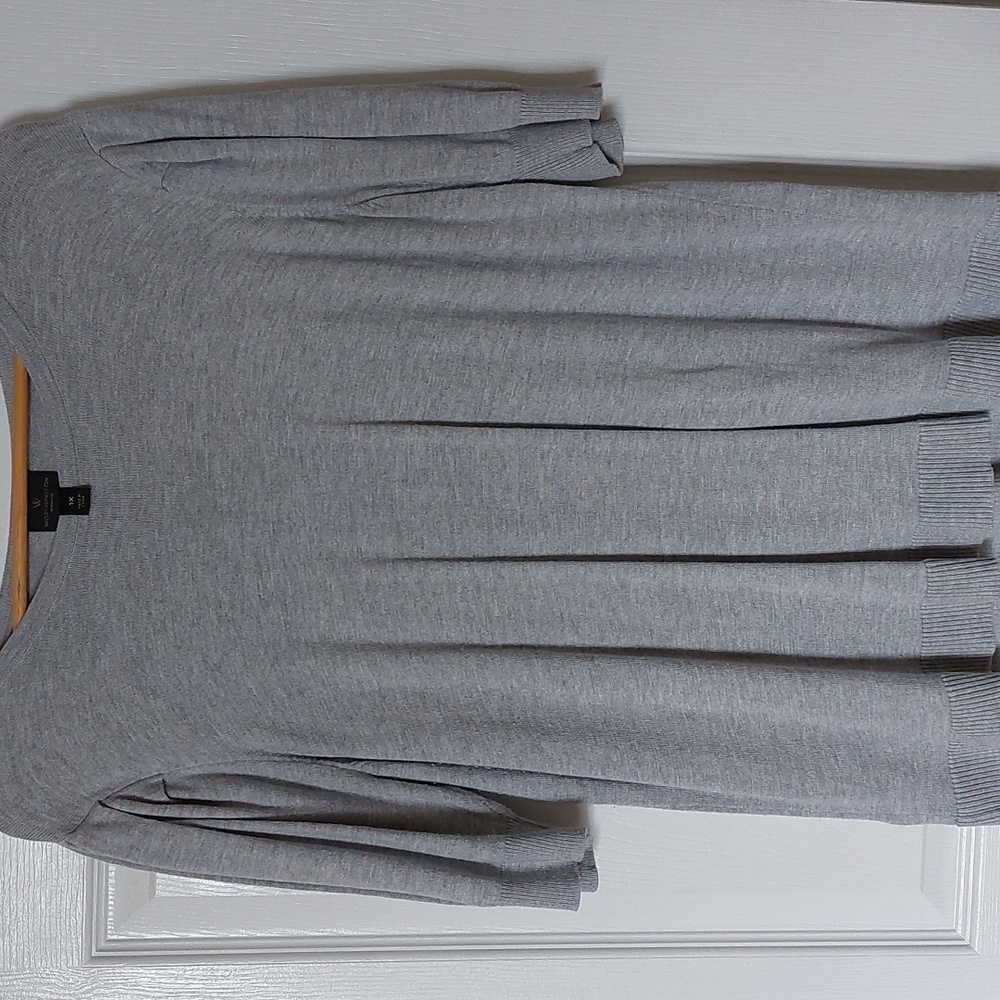 Worthing Woman 1x Gray cotton short sleeved top Size  1X